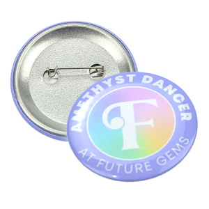 Badge bouton en fer blanc personnalisé avec logo imprimé, fabrication OEM, badges métalliques pressés, cadeaux promotionnels, badge bouton vierge - Product Image 3