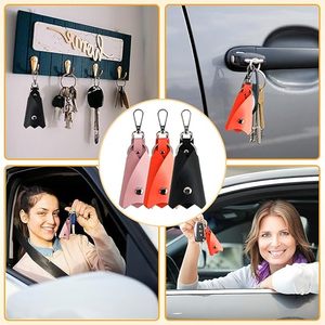 Entrega Rápida, Llavero de Cuero con Forma de Murciélago, Estuche Plegable para Guardar Llaves de Coche, Gran Capacidad, para Coche, SUV, Motocicleta - Product Image 6