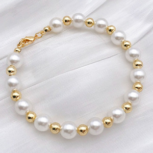 Entretoises de perles rondes pour accessoires de bijoux DIY, plaqué or et argent, forme sphérique de 8 mm, emballage en sachet - Product Image 4