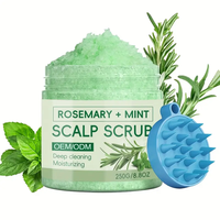 Shampooing Gommage au Sel Marin Mousse Abondante Marque Privée, Hydratant, Rafraîchissant, Anti-Pelliculaire et Volumisant pour Salon
