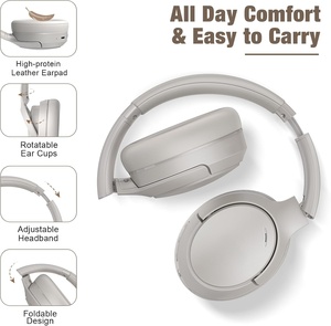 <b>For</b> 5.1 Over-Ear Headphones <b>Microphone</b> Active Noise Cancellation IPX-6 Waterproof-Dynamic Driver AAC JL <b>for</b> Travel Mobile - Product Image 4