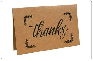 Cartes de remerciement pour les petites entreprises en papier couché 400gsm couleur imprimée personnalisée en gros - Product Image 6