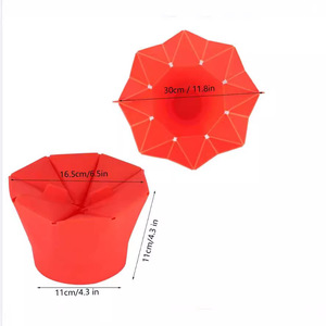 Appareil <span class=keywords><strong>à</strong></span> <span class=keywords><strong>popcorn</strong></span> multifonctionnel pour micro-ondes, bol en silicone pliable, gadget de cuisine, récipient alimentaire - Product Image 4