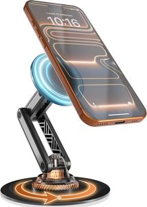 Mag360 Magnetic <b>Phone</b> <b>Stand</b> <b>for</b> <b>Desk</b> <b>Stand</b> <b>for</b> iPhone 17 360° Rotating Adjustable, Foldable Portable Strong Magnet - Product Image 1