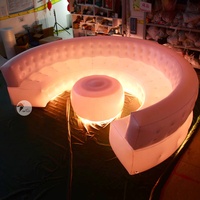 Canapé et chaise gonflables illuminés à LED, barre personnalisé, KTV, pour le client