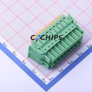 KF2EDGKNHG-3.5-2*9P Plug-in Terminal Block P=3.5mm Connector Male Plug 2x9P 3.5mm Green - Product Image 2