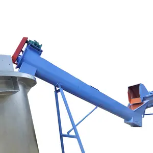 Automatic waste plastic recycling related lifting machinery screw feeder conveyor