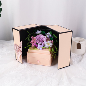 Caja de Regalo de <span class=keywords><strong>Perfume</strong></span> con Collar, Flor Eterna, Caja de Regalo de Doble Apertura, Regalo de San Valentín 2026 - Product Image 1