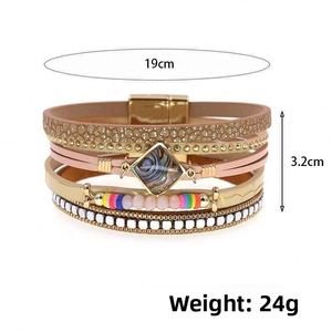 Stitched <b>Leather</b> <b>Bracelet</b> Premium Drop Shipping Support Recycled Stainless Holiday Gift for Women Vacuum Melted Steel - Product Image 1