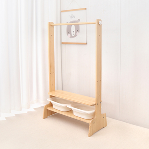 Chevalet magnétique en bois Montessori à montage <span class=keywords><strong>facile</strong></span> avec rouleau de papier - Product Image 6