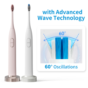 Elektrische Zahnbürste mit Drucksensor-Technologie, Wiederaufladbar, Pink, mit Aufsätzen und Vibration - Product Image 2