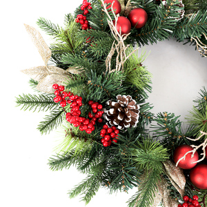 Nouveau cadre de couronne ronde en métal Arrangement de fleurs couronne de porte de noël pour décoration murale suspendue - Product Image 4