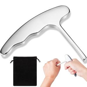 نقاط الوخز بالإبر لساق القدم والفقرات والأوتار الوحيدة كشط الجمال العناية الشخصية الفولاذ المقاوم للصدأ مدلك الثلاثي - Product Image 1