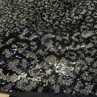 Nouveau tissu brodé à sequins de 5 mm à motif imprimé léopard pour robes, tenues de soirée, chaussures de mode, sacs, chapeaux et vêtements à sequins