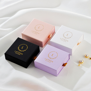 Custom Logo High Quality Cardboard Sliding Drawer Jewelry Packaging <b>Box</b> <b>Gift</b> <b>Box</b> for Bracelet Ring <b>Earrings</b> Necklace - Product Image 2