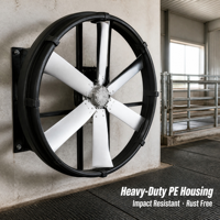 Ventilateur de circulation mural à économie d'énergie pour grange, avec pales en acier inoxydable, pour le refroidissement des abris à bétail