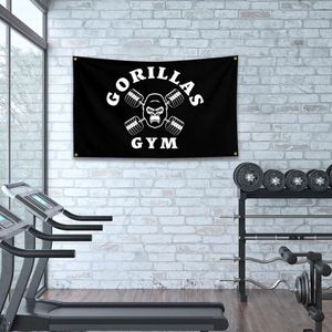 Tapiz Decorativo Gorillas GYM de 3x5 pies para Habitación, Dormitorio Universitario, Sala de Estar - Product Image 3