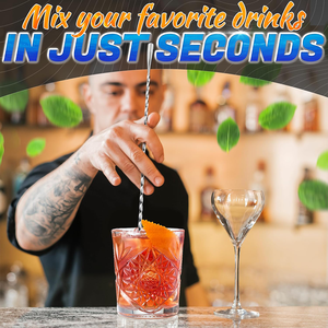 Dài xử lý Cocktail muỗng thanh muỗng thép không gỉ trộn xoắn ốc mô hình thanh giọt nước muỗng thanh công cụ bartender công cụ <span class=keywords><strong>barware</strong></span> - Product Image 6