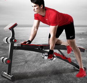 Panca per <span class=keywords><strong>Esercizi</strong></span> Pieghevole e Regolabile <span class=keywords><strong>con</strong></span> Coperture per Pesi, per Uso Domestico - Product Image 6