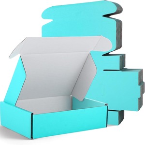 Boîte d'emballage d'expédition pour le commerce électronique transfrontalier, pliable, en carton ondulé, extérieur brun, intérieur ondulé, pour produits postaux - Product Image 5