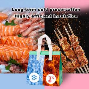 Bolsa Térmica para Llevar Comida al por Mayor, Mantiene la Temperatura Fría, con Logotipo Personalizado, Ecológica, Bolsa Refrigerante Suave, Bolsas Aislantes de Tela No Tejida de Colores - Product Image 3