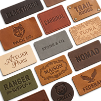 Étiquette en cuir PU personnalisée avec logo en relief, estampage à chaud, gravure, patch en cuir authentique à coudre pour jeans