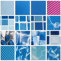 Dicke 1,2mm 1,5mm 2,0mm Auskleidungen Wasserdichtes PVC-Blau Schwimmbad zubehör Kunststoff-Pool auskleidung für Vinyl becken