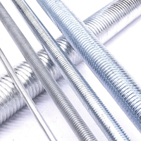 Manufacturers 1000mm 2000mm 3000mm Long Full Threaded Rods Galvanized 6 Threads Rod 20cm Steel Threaded Rod Zinc Plated HDG Stud