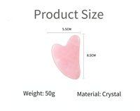 Cristal de quartz rose naturel Gua Sha outil facial poli SPA conseil de thérapie d'acupuncture pour le traitement des points de déclenchement Guasha