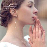 Boucles d'oreilles pendantes en or véritable 18 carats, style classique pour femmes, perles d'eau douce naturelles, pour mariage, fête, cadeau, certifiées GIA