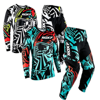 Ensemble de maillot et pantalon de moto respirant personnalisé par sublimation, motocross, dirt bike, VTT, vêtements de course tout-terrain, fabrication OEM