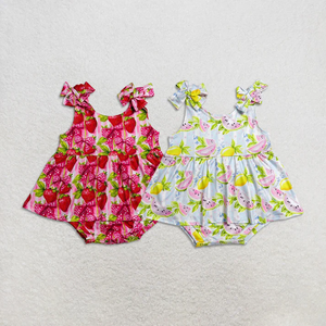 Túnica con Tirantes y Estampado de Fresas y Limones para Bebés Niñas - Product Image 1