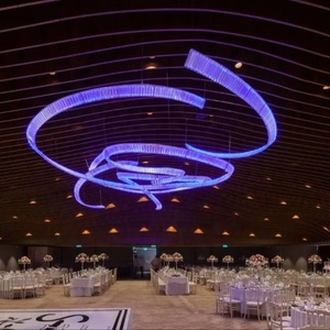 Modern House Chandelier Luxury <b>LED</b> Modern Spiral <b>Crystal</b> <b>Ceiling</b> <b>Light</b> Stair Chandelier Lighting Fixtures Lamp - Product Image 4