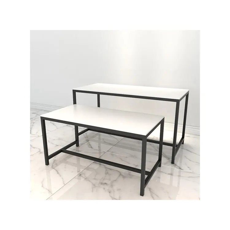 Kainice Customized Retail Store Modern Style 2pcs/sets Nesting Tables boutique clothing racks Display Table for Clothes Shop