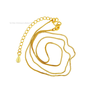 Gold-plated <b>Copper</b> Necklace Jewelry Unisex Long-lasting Color High-end Feel Collarbone Link <b>Chain</b> Sporty - Product Image 5