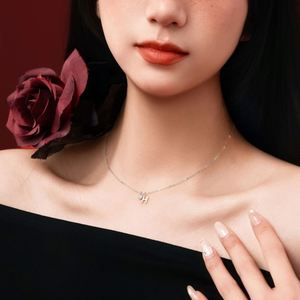 Dylam -H- <b>Initial</b> <b>Pendant</b> Necklace 925 Sterling <b>Silver</b> with 5A Cubic Zirconia 26 Letter Alphabet Jewelry Gifts for Women - Product Image 3
