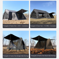 Tente gonflable triangulaire A-Frame légère et populaire, 320g, installation instantanée, abri de glamping pour la randonnée solo