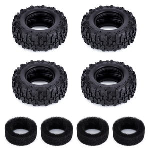 Neumáticos de <span class=keywords><strong>goma</strong></span> para terreno rocoso de 0.7 pulgadas con inserciones de <span class=keywords><strong>espuma</strong></span> para actualizaciones de vehículos RC 1/30 Axial SCX30 1/32 Redcat Ascent-32 - Product Image 3