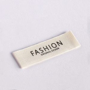 Diseño personalizado Impresión <span class=keywords><strong>de</strong></span> un color Natural OffWhite Etiquetas <span class=keywords><strong>de</strong></span> ropa <span class=keywords><strong>de</strong></span> algodón Etiquetas <span class=keywords><strong>de</strong></span> ropa Serigrafía Etiquetas <span class=keywords><strong>de</strong></span> etiquetas <span class=keywords><strong>de</strong></span> algodón - Product Image 2