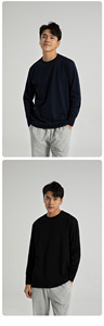 เสื้อยืดแขนยาวผ้าคอตตอนหวีอย่างดี หนัก 230 กรัม สไตล์วินเทจ สำหรับผู้ชาย ผู้หญิง และวัยรุ่น ปลายแขนเสื้อแบบริบ ทรงหลวม ระบายอากาศได้ดี ไม่ต้องรีด - Product Image 5