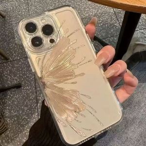 Coque de téléphone transparente avec impression UV pour iPhone 15 16 14 13 Pro Max 12 11 Pro X XS MAX XR 6 7 8 Plus, motif papillon - Product Image 1