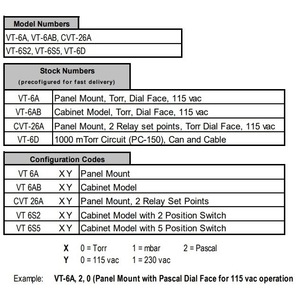 Manómetro de vacío Hastings para equipos de control industrial Dv-4 de 10 a 500 mtorr - Product Image 5