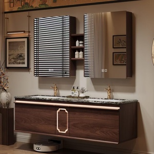 Mueble de Baño BALOM de Estilo Clásico, Gran Capacidad, Madera Contrachapada, Melamina, MDF, con Espejo Inteligente y OEM - Product Image 2