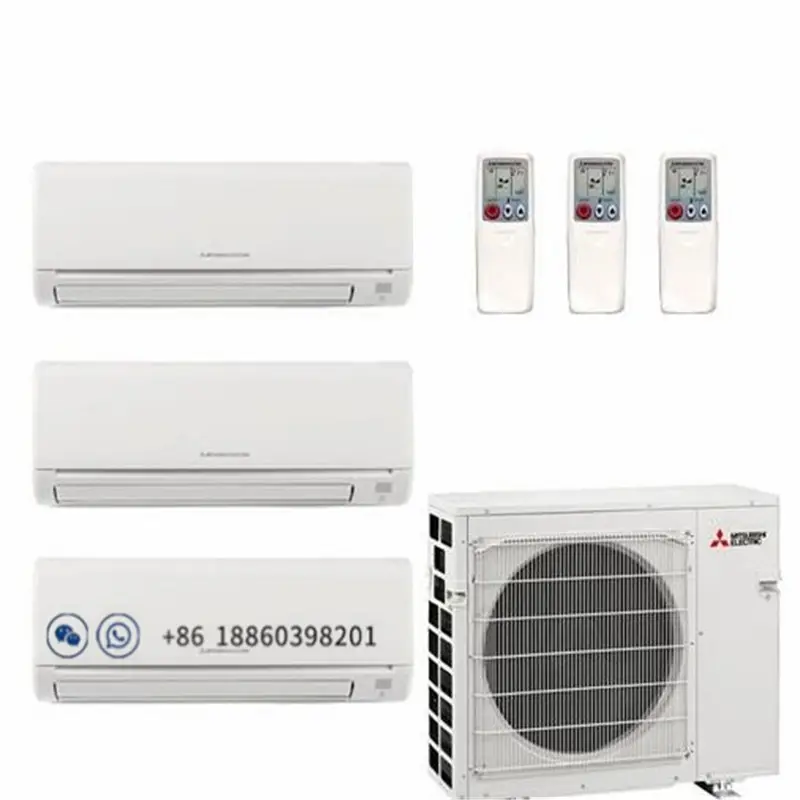 25,000 BTU 20 SEER Tri Zone Heat Pump System 6+6+6 VRF air conditioner price