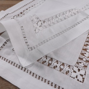 TR005 decorazione <span class=keywords><strong>per</strong></span> la tavola di natale di nozze tovaglia da tè <span class=keywords><strong>rettangolare</strong></span> 12 "/16" x36 "in cotone ramiè bianco filo trainato da <span class=keywords><strong>tavolo</strong></span> da lavoro <span class=keywords><strong>Runner</strong></span> - Product Image 6