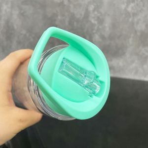 Snow Globe Double <b>Plastic</b> Acrylic Sippy Cups Reusable Portable 10 oz Kids Snow Globe <b>Water</b> <b>Bottles</b> With Strap Flip Top Lid - Product Image 4