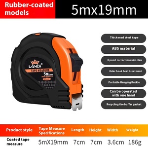 Biểu tượng tùy chỉnh thương hiệu băng đo 5m/16ft đến 10m/33ft Lưỡi thép carbon với vật liệu ABS Hệ thống đo lường/mm - Product Image 6