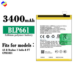 3400MAh <span class=keywords><strong>BLP661</strong></span> A3 Realme 1 A3m F7 CPH1821แบตเตอรี่โทรศัพท์มือถือสำหรับOPPO A3แบตเตอรี่ - Product Image 2