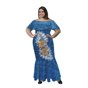 Vestido de novia de talla grande con volantes y hombros descubiertos, estilo étnico, cola de pez, Tribal, polinesiano, talla grande 7XL 8XL - Product Image 2