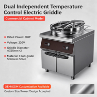 Plaque chauffante électrique commerciale double face entièrement automatique 2 2kW revêtement antiadhésif pour crêpes et galette